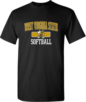 Image of Tee - College House Black "Softball"
