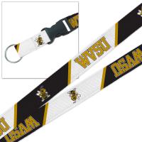 Image of Lanyard - MCM White/Black "WVSU & Mascot"
