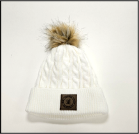 Image of Beanie - Ahead White Pom